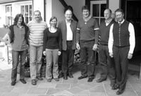 Team: v.l. Sabine Dettling, Gerhard Holzknecht, Birgit Ortner, Franz Rüf, Robert Strolz, Stefan Jochum, Stefan Bischof